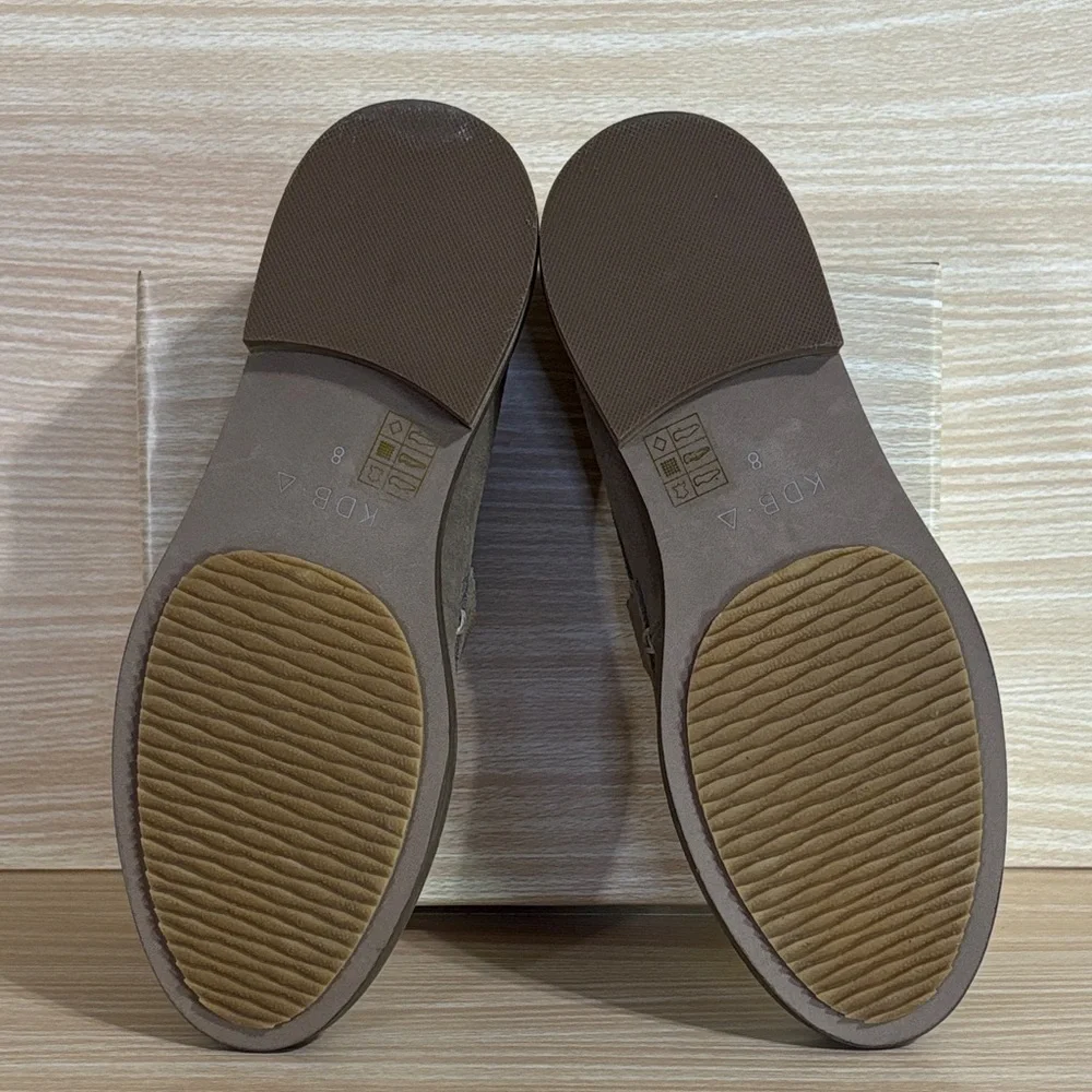 Kelsi Dagger Brooklyn Lens Suede Penny Loafers Taupe Women’s 8)
